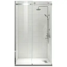 Двері в нішу Koer SR SD01-140x200-TR-01 прозоре скло Easy Clean 8 мм, хром KR5380, універсальні, прозорий, хром