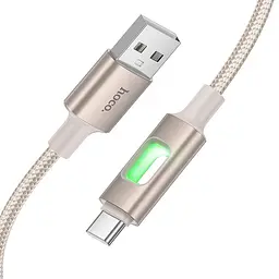 Дата кабель Hoco U144 New USB to Type-C 3A (1.2m) Gold - мініатюра 4