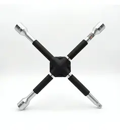 Ключ балонний Хрест Посилений 170x190x210 мм 1/2" з гумовим покриттям (EL 102 821) - мініатюра 2
