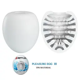 Мастурбатор яйце Pretty Love Pleasure Egg III білий - мініатюра 3