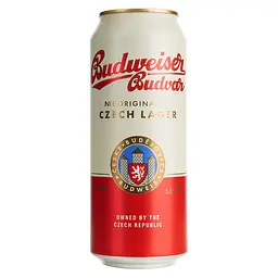 Уцінка. Пиво Budweiser Budvar Original світле, 5%, з/б, 0.5 л 