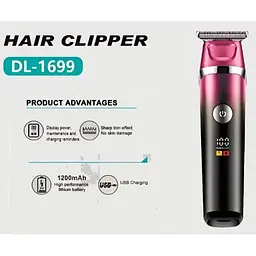 Машинка для стрижки волосся Daling DL-1699A тример для бороди вусів - мініатюра 2