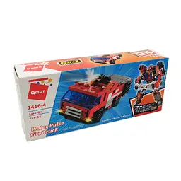Дитячий Конструктор Qman 1416-1-6 транспорт, 88 дет Water Pulse Fire Truck