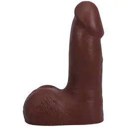 Фалоімітатор Doc Johnson The Realistic Cock ULTRASKYN 5 Inch with Balls, шоколадний - мініатюра 2