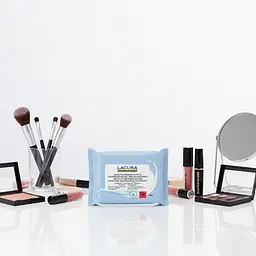 Міцелярні вологі серветки для зняття макіяжу Lacura Skin для вразливої шкіри 25 шт. Серветки для швидкого вмивання - мініатюра 4