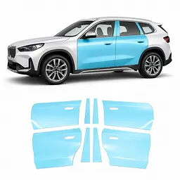 Антигравійна захисна бронеплівка за лекалами для BMW X1 U11 2022- зони дверей і стійки вікон