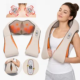Масажер для шиї та плечей Massager of Neck Kneading Бежевий - мініатюра 2