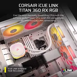 СВО Corsair iCUE LINK TITAN 360 RX RGB White (CW-9061021-WW) - мініатюра 7