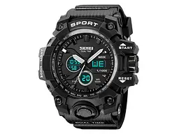 Чоловічий наручний годинник 2197BK Black Skmei acs0030158 - мініатюра 3