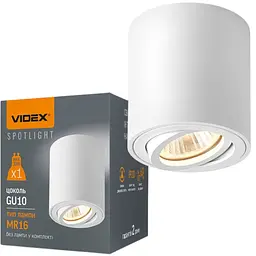 Світильник накладний Videx під лампу GU10 білий (VL-SPF12A-W)