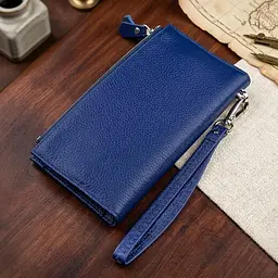 Гаманець жіночий ST Leather 18416 (ST420) з ременем на зап'ясті синій - мініатюра 3