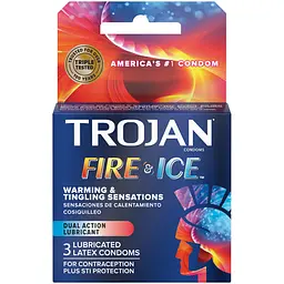 Упаковка презервативів 3 шт. Trojan Fire & Ice