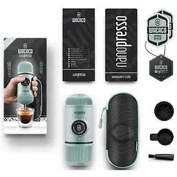Кавоварка портативна Wacaco Nanopresso Moss Green з кейсом М'ятний (1100-4897066230344) - мініатюра 2