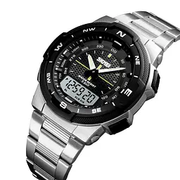 Наручний годинник чоловічий 1370SI Silver Skmei acs0030785 - мініатюра 2