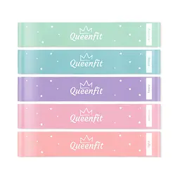 Набір резинок для фітнесу Queenfit 0,5-30кг Q-66109 - мініатюра 2