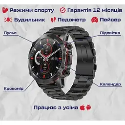 Розумний смарт-годинник Uwatch Smart Forest Pro Black - мініатюра 4