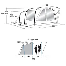 Намет Outwell Lindale 5PA Blue (111033) - мініатюра 2