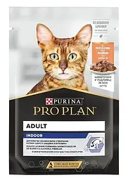 Вологий корм для котів Purina Pro Plan Adult Indoor 85г - лосось