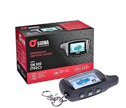 Сигналізація Sigma / двостороння / 2 брелоки / 1-дв / LCD дисплей / без сирени / датчик удару (SM-500PRO)