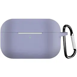 Чохол-накладка DK Apple AirPods Pro | Silicone Candy Friendly з карабіном (lavender grey)
