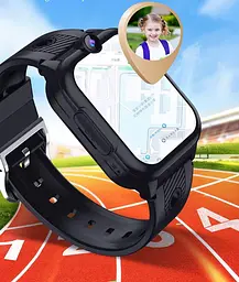 Дитячий смарт годинник Lemfo A8 з 4G LTE, GPS трекером, Wi-Fi, HD відеодзвінками, прослуховуванням, кнопкою SOS та вологозахистом IP67 До 4 днів роботи Чорний - мініатюра 4