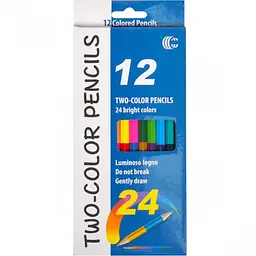 Олівці 12шт / 24 кольори "Two-color" "С" - мініатюра 4