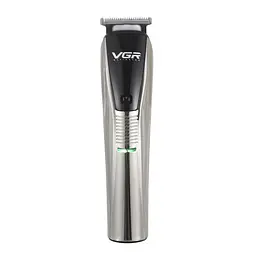 Машинка для стрижки професійна VGR V-029 акумуляторна з насадками, срібло VGR HP-V-029 - мініатюра 2
