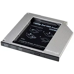 Фрейм-перехідник Grand-X HDD 2.5'' to notebook 9.5 mm ODD SATA3 (HDC-26) - мініатюра 1