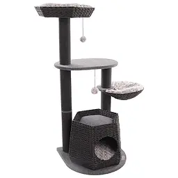 Кігтеточка-комплекс Flamingo Berliot для котів з будиночком і гамаком, 118 см