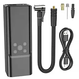 Автомобільний насос Hoco ZP7 Maddy smart (5000 mAh) Black - мініатюра 7