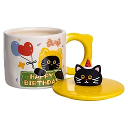 Чашка порцелянова Kitten's Birthday 400 мл жовтий FM-24B - мініатюра 3