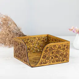 Дерев'яна серветниця VANZA ROSES oak - S (14 см) - мініатюра 2