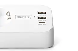 Digitus Блок розеток DIGITUS Office, 3xSchuko, 2xUSB-A, 1xUSB-C, 16A, 1.5м, вилка Schuko, білий - мініатюра 8
