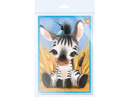 М'які пазли Vladi Toys Зебрік та Левеня, укр. мова, 12 елементів (VT1103-42) - мініатюра 4