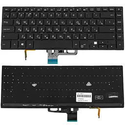 Клавіатура для ноутбука ASUS (UX550 series) rus чорний без фрейма підсвічування клавіш