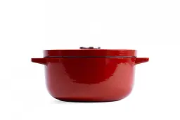 Каструля чавунна з кришкою KitchenAid 22 см 3,3 л червона (CC006057-001) - мініатюра 2