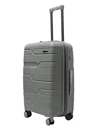 Валіза середня M поліпропілен Milano bag 0306 65×42×28см 56л Срібна - мініатюра 2