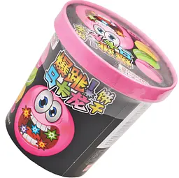 Печиво Макарон Gangfu Creamy Popping Candy з полуничним смаком і вибуховою карамелью 80г - мініатюра 2