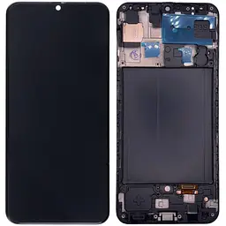 Дисплей Samsung A305 Galaxy A30/A505/A507 чорний, TFT (In-Cell) без функції відбитка пальця, з рамкою