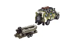 Іграшкова машинка позашляховик Land Rover Defender Мілітарі з причепом та човном 520191.270 TechnoDrive - мініатюра 6