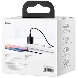 Мережевий зарядний пристрій Baseus Super Si 1Type-C + Cable Type-C to Lightning 20W TZCCSUP-B01 Black - мініатюра 4