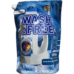 Гель для прання Wash&Free Універсальний Морська свіжість з нотками мінеральної солі Дой-пак 2 кг (4823128005902)