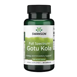 Екстракт для покращення пам'яті Готу Кола Swanson (Full Spectrum Gotu Kola) 435 мг 60 капсул