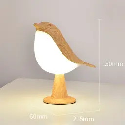 LED нічник-аромалампа BauTech пташка з дистанційним та сенсорним керуванням Коричневий - мініатюра 2