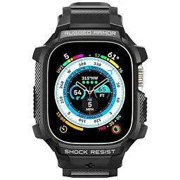 Чохол та ремінець Spigen Rugged Armor Pro Band для Apple Watch Ultra 49 мм Black (ACS05460)