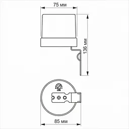 Датчик освітленості Videx VL-SN03 25A 220V фотометричний - мініатюра 3