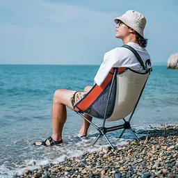 Туристичне розкладне крісло Naturehike YL08 NH20JJ027 (Біло-жовтогарячий) - мініатюра 3