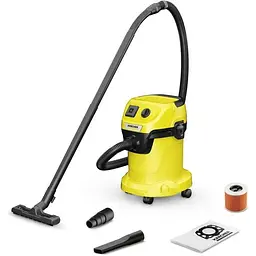 Пилосос Karcher WD 3 P V-17/4/20 1000 ВТ 17 л 4 м 4.858 кг