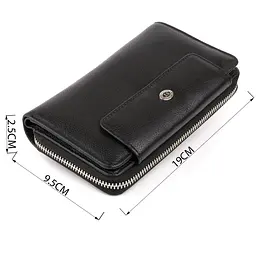 Гаманець зі шкіри на клямці ST Leather 19339 чорний - мініатюра 7