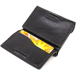 Шкіряне чоловіче портмоне GRANDE PELLE 8х10х1,5 см acs0027528 - мініатюра 3
